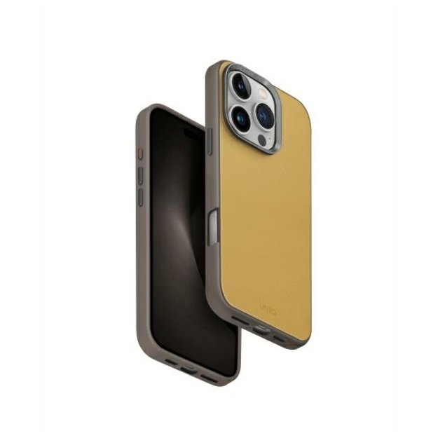 Uniq Lyden DS iPhone 16 Pro 6.3&quot  Magclick Charging case yellow-gray/yellow-gray