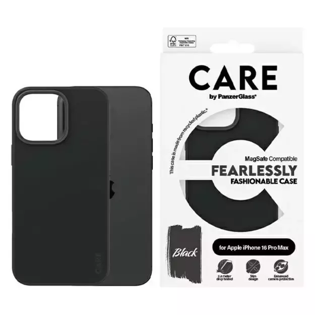 CARE by PanzerGlass Fashion Case iPhone 16 Pro Max 6.9&quot  black/black MagSafe 1380