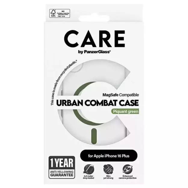 CARE by PanzerGlass Flagship Case iPhone 16 Plus 6.7&quot  green/green MagSafe 1371 3