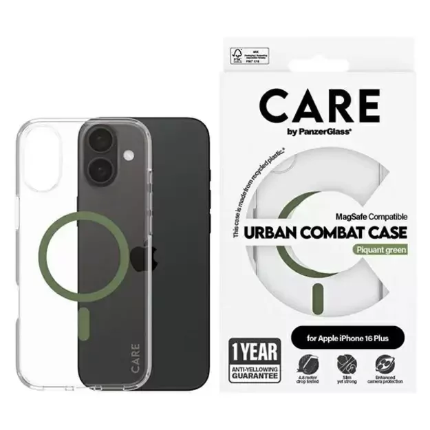 CARE by PanzerGlass Flagship Case iPhone 16 Plus 6.7&quot  green/green MagSafe 1371