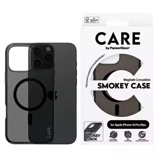 CARE by PanzerGlass Flagship Case iPhone 16 Pro Max 6.9&quot  smoke/smokey MagSafe 1352