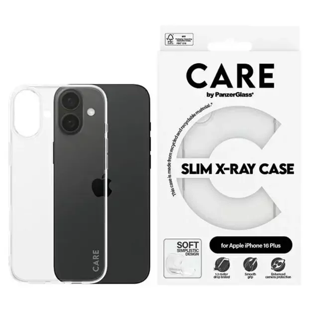 CARE by PanzerGlass X-Ray Soft Basic Case iPhone 16 Plus 6.7&quot  transparent 1443