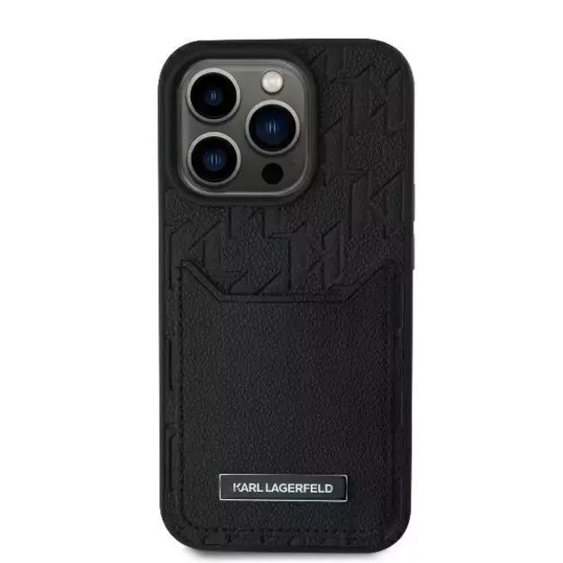 Karl Lagerfeld Cardslots Monogram iPhone 16 Pro Max Case - Black 2