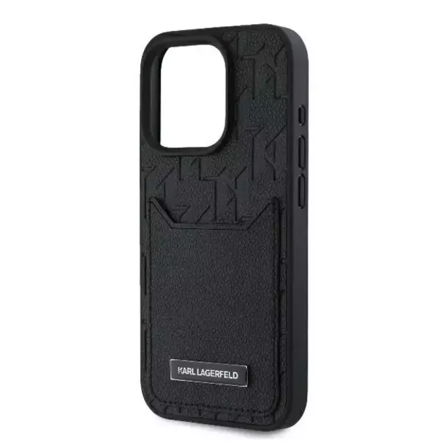Karl Lagerfeld Cardslots Monogram iPhone 16 Pro Max Case - Black 5