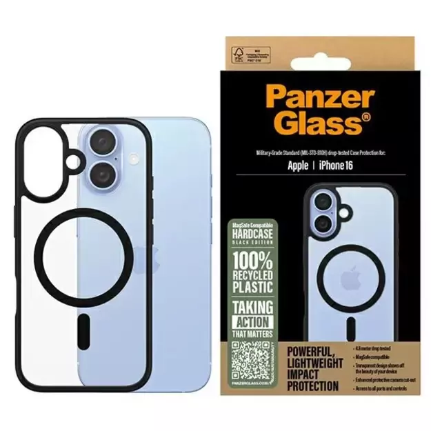 PanzerGlass HardCase iPhone 16 6.1&quot  black/black MagSafe 1301