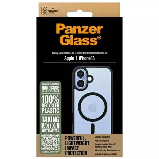 PanzerGlass HardCase iPhone 16 6.1&quot  black/black MagSafe 1301 6