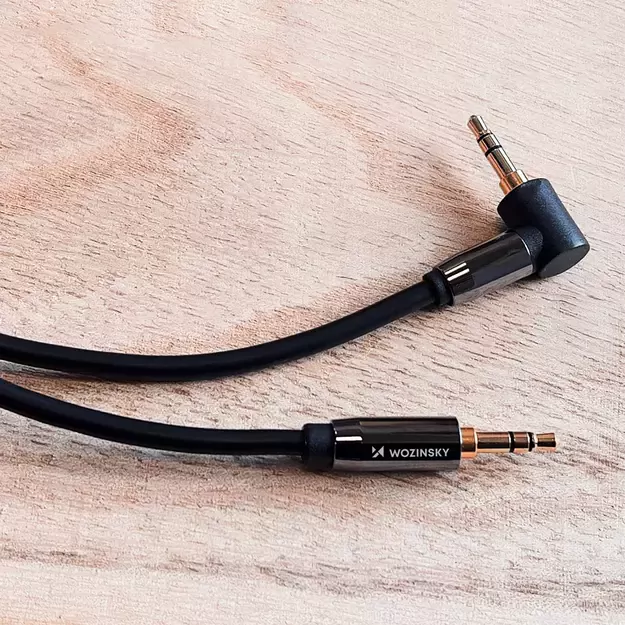 Wozinsky AUX cable angled (male-male) mini jack cable 2 m black 7