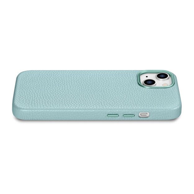 iCarer Litchi Premium Leather Case iPhone 14 Magnetic Leather Case with MagSafe Green (WMI14220709-GN) 5
