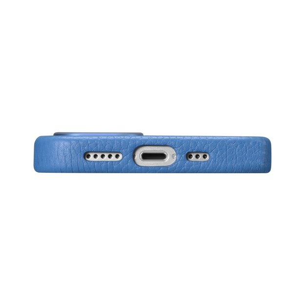 iCarer Litchi Premium Leather Case iPhone 14 Pro Max Magnetic Leather Case with MagSafe Light Blue (WMI14220712-LB) 25