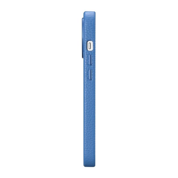 iCarer Litchi Premium Leather Case iPhone 14 Pro Max Magnetic Leather Case with MagSafe Light Blue (WMI14220712-LB) 26