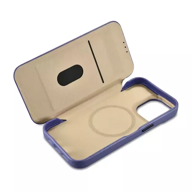 iCarer CE Premium Leather Folio Case iPhone 14 Pro Max Magnetic Flip Leather Folio Case MagSafe Light Purple (WMI14220716-LP) 23