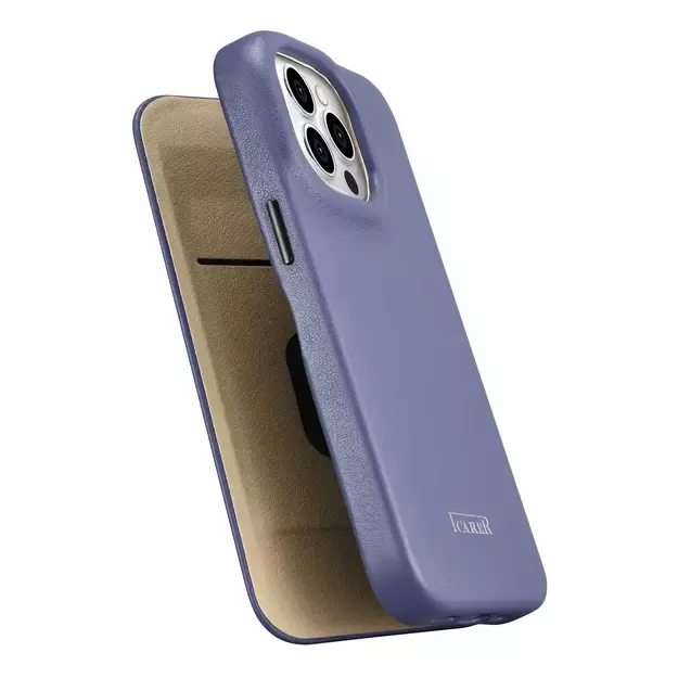iCarer CE Premium Leather Folio Case iPhone 14 Pro Max Magnetic Flip Leather Folio Case MagSafe Light Purple (WMI14220716-LP) 16