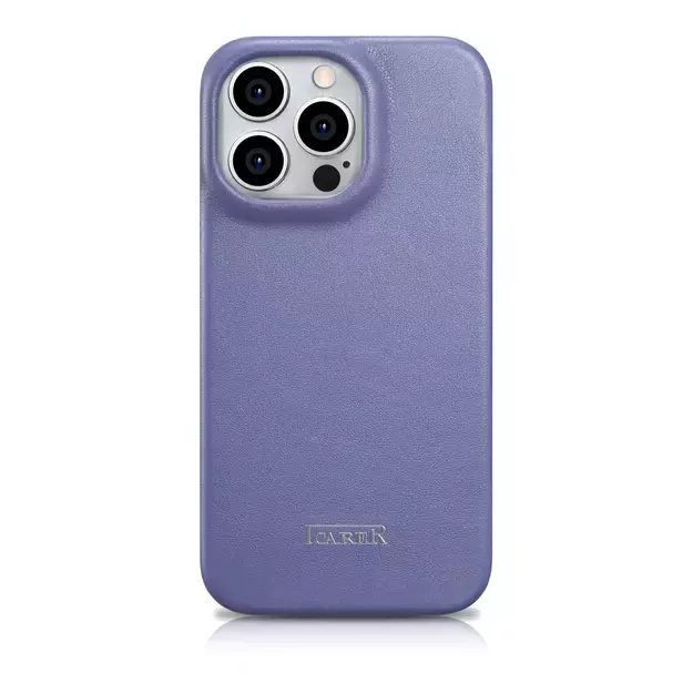 iCarer CE Premium Leather Folio Case iPhone 14 Pro Max Magnetic Flip Leather Folio Case MagSafe Light Purple (WMI14220716-LP) 18