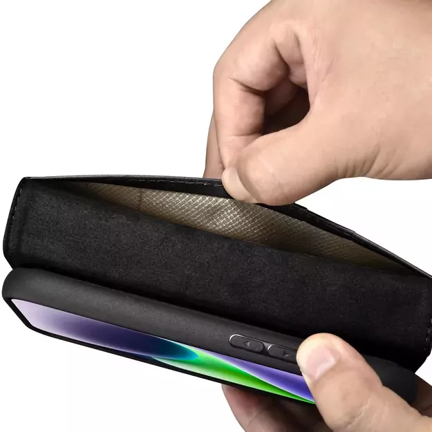 iCarer Oil Wax Wallet Case 2in1 Cover iPhone 14 Plus Anti-RFID Leather Flip Case Black (WMI14220723-BK) 22