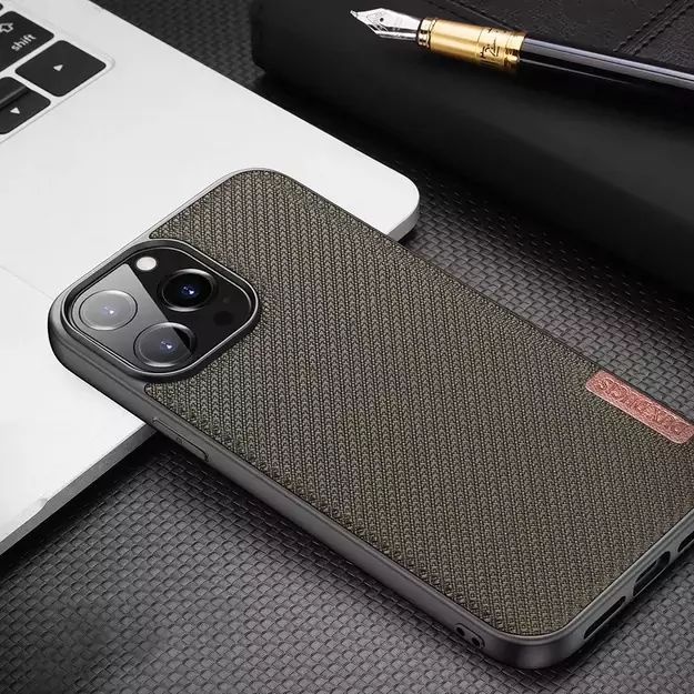Dux Ducis Fino case covered with nylon material for iPhone 13 Pro Max gray 11