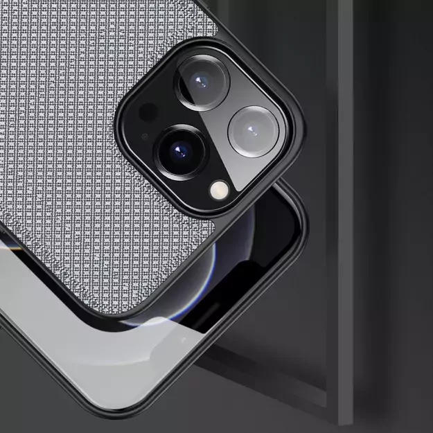 Dux Ducis Fino case covered with nylon material for iPhone 13 Pro Max gray 3