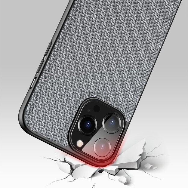 Dux Ducis Fino case covered with nylon material for iPhone 13 Pro Max gray 21