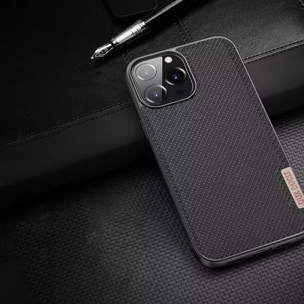 Dux Ducis Fino case covered with nylon material for iPhone 13 Pro Max gray 16