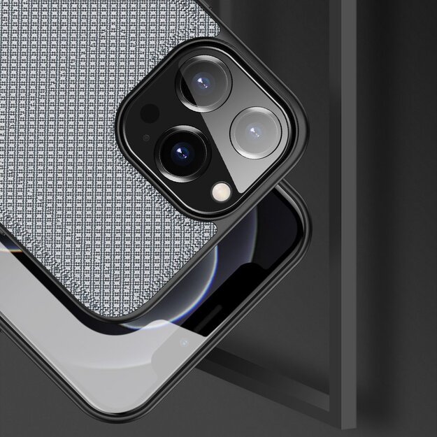 Dux Ducis Fino case covered with nylon material for iPhone 13 Pro Max gray 19
