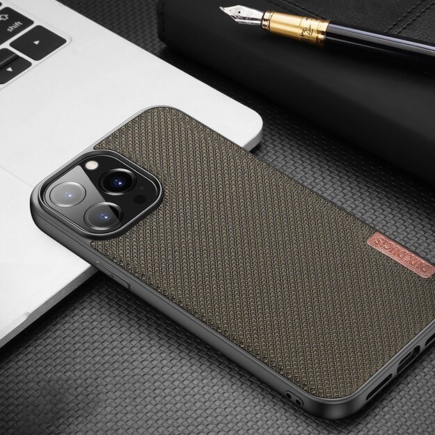 Dux Ducis Fino case covered with nylon material for iPhone 13 Pro Max gray 27