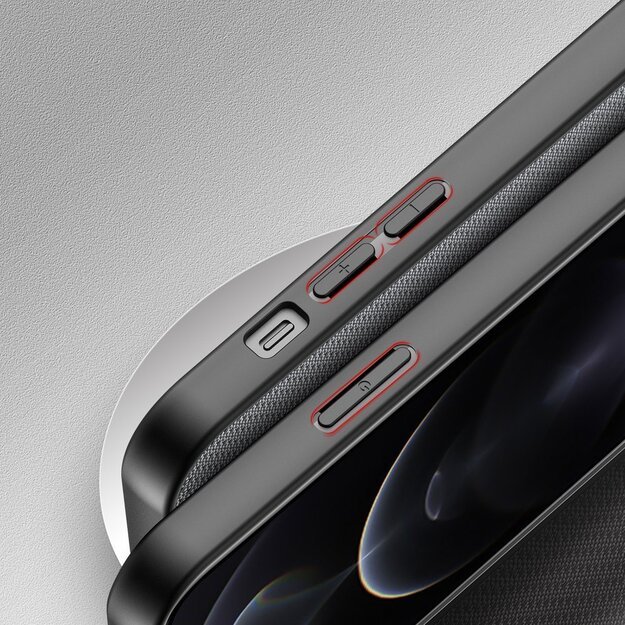 Dux Ducis Fino case covered with nylon material for iPhone 13 Pro Max gray 22