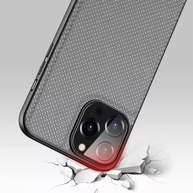 Dux Ducis Fino case covered with nylon material for iPhone 13 Pro Max gray 5