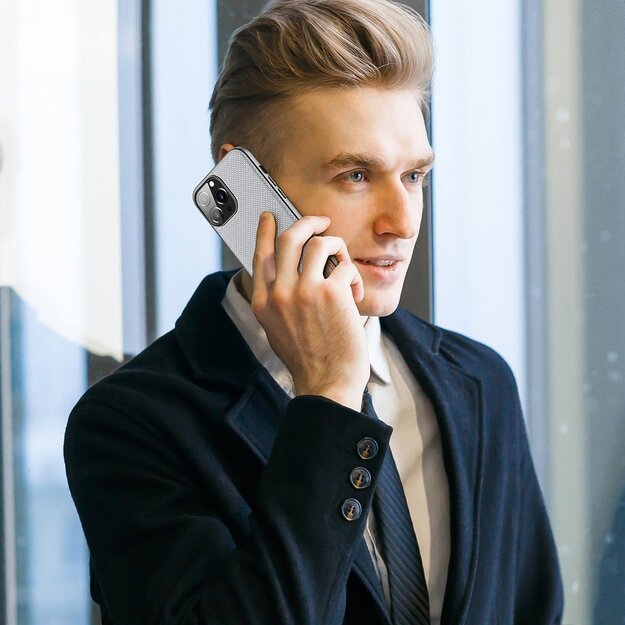 Dux Ducis Fino case covered with nylon material for iPhone 13 Pro Max gray 25