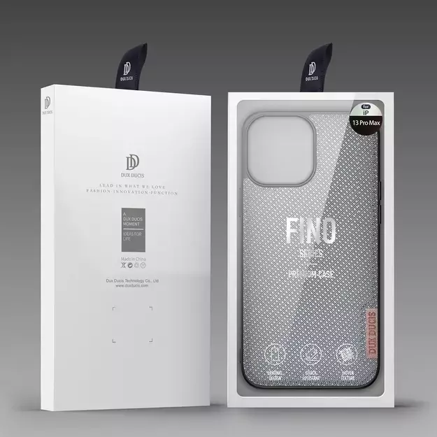 Dux Ducis Fino case covered with nylon material for iPhone 13 Pro Max gray 4