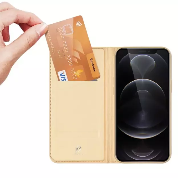 Dux Ducis Skin Pro Bookcase type case for iPhone 13 Pro Max golden 1