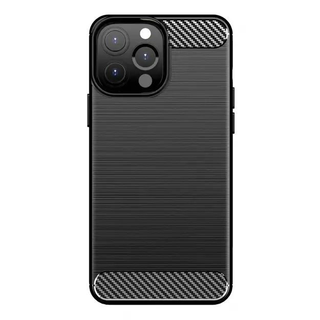 Carbon Case Flexible Cover TPU Case for iPhone 13 Pro Max black 14