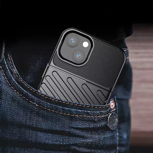 Thunder Case Flexible Tough Rugged Cover TPU Case for iPhone 13 mini black 7