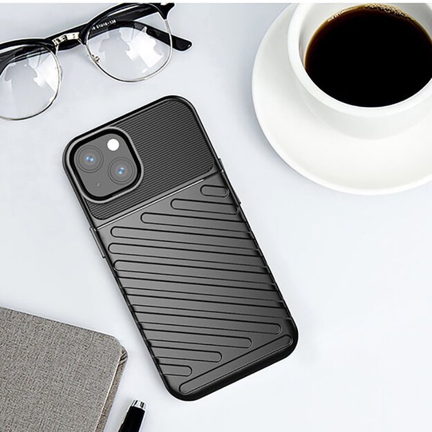Thunder Case Flexible Tough Rugged Cover TPU Case for iPhone 13 mini black 25