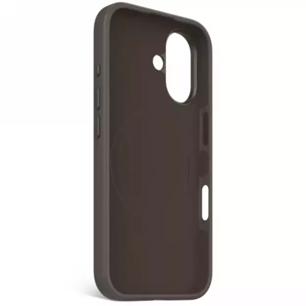 Decoded AntiMicrobial Silicone Backcover with MagSafe for iPhone 16 - Dark Brown 2