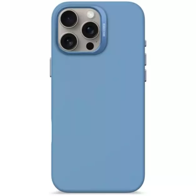Decoded AntiMicrobial Silicone Backcover Case with MagSafe for iPhone 16 Pro Max - Blue