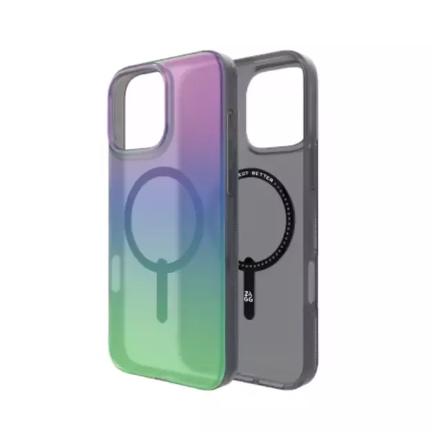 ZAGG Milan Snap Case with MagSafe for iPhone 16 Pro Max - Green/Purple 4
