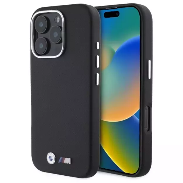 BMW M Edition Kevlar Wrapped Metal iPhone 16 Pro Max Case - Black