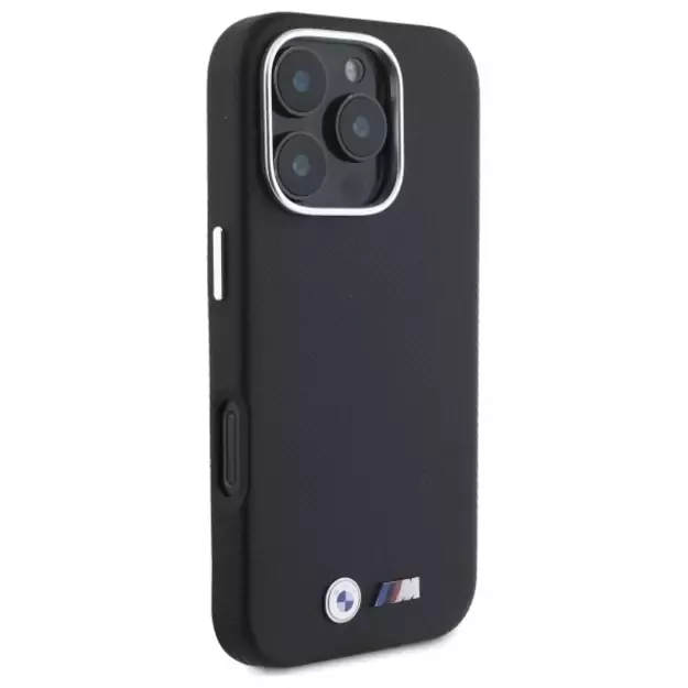 BMW M Edition Kevlar Wrapped Metal iPhone 16 Pro Max Case - Black 3