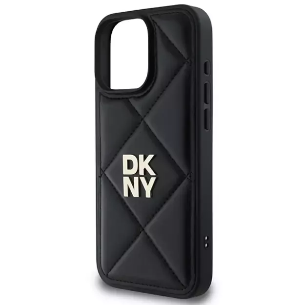 DKNY Quilted Stack Logo iPhone 16 Pro Case - Black 5