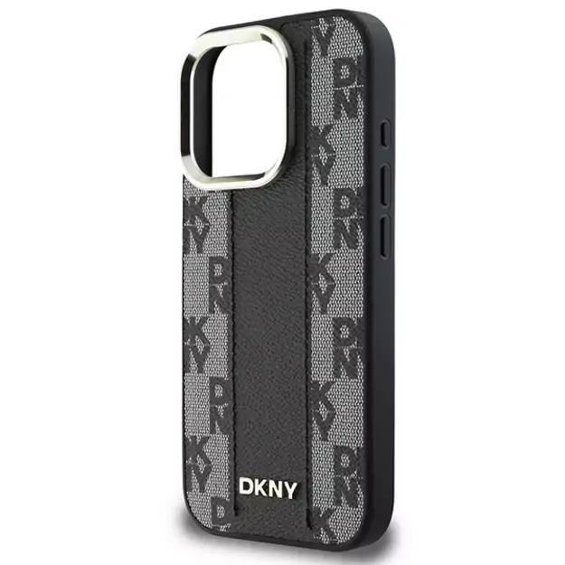 DKNY Checkered Pattern Magsafe iPhone 16 Pro Max Case - Black 5