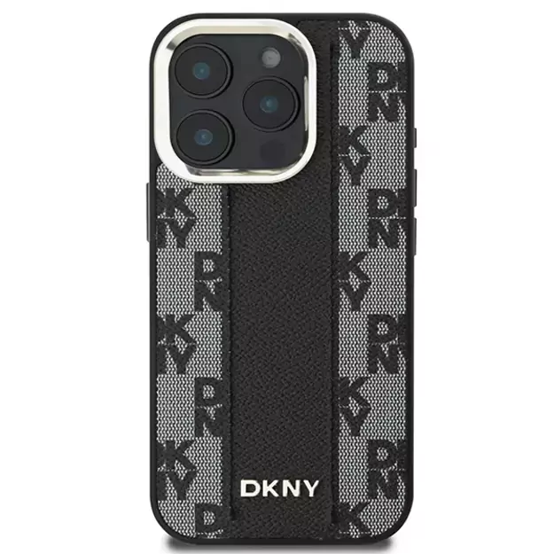 DKNY Checkered Pattern Magsafe iPhone 16 Pro Max Case - Black 2
