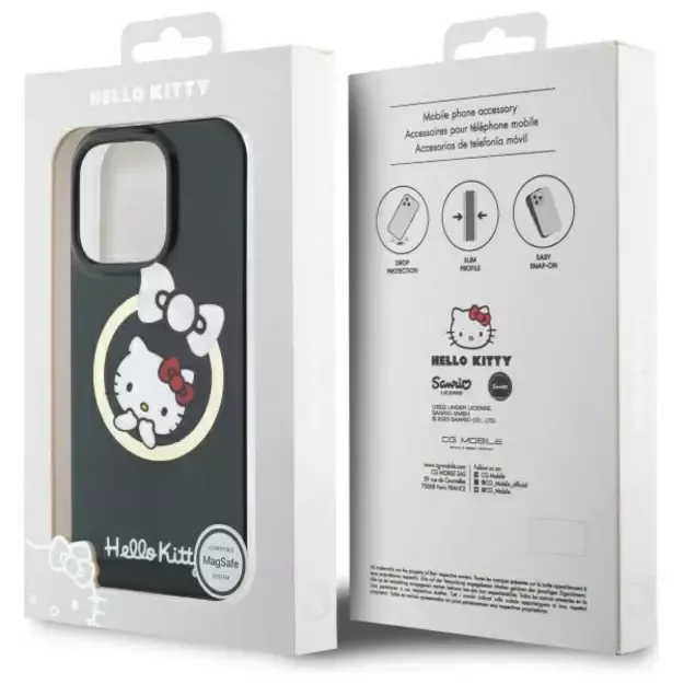 Hello Kitty IML Fun Bow Magsafe iPhone 16 Pro Case - Black 7