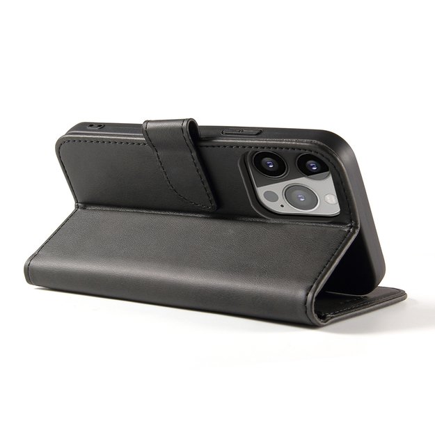 Magnet Case elegant bookcase type case with kickstand for iPhone 13 Pro Max black 3