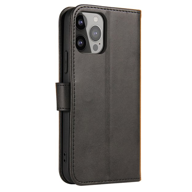 Magnet Case elegant bookcase type case with kickstand for iPhone 13 Pro Max black 1