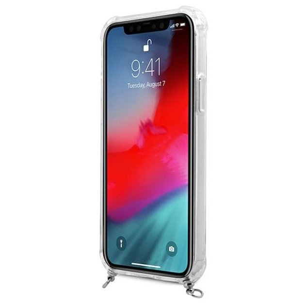 Guess GUHCP12LKC4GSSI iPhone 12 Pro Max 6.7&quot  Transparent hardcase 4G Silver Chain 11
