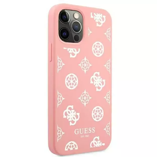 Guess GUHCP12LLSPEWPI iPhone 12 Pro Max 6.7&quot  pink/pink hard case Peony Collection 3