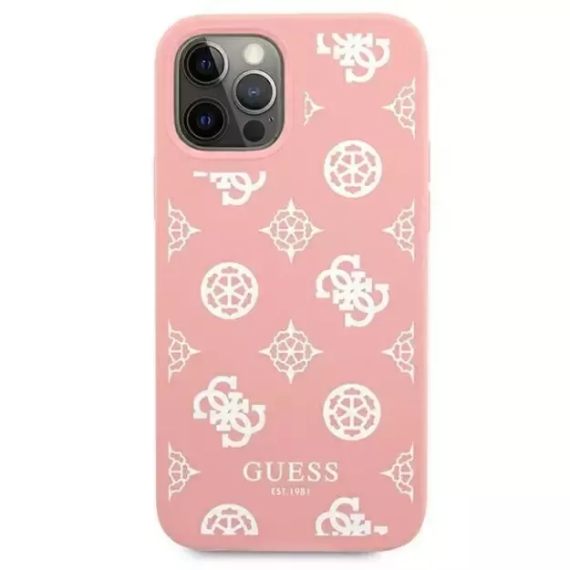 Guess GUHCP12LLSPEWPI iPhone 12 Pro Max 6.7&quot  pink/pink hard case Peony Collection 2