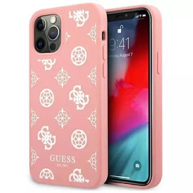 Guess GUHCP12LLSPEWPI iPhone 12 Pro Max 6.7&quot  pink/pink hard case Peony Collection
