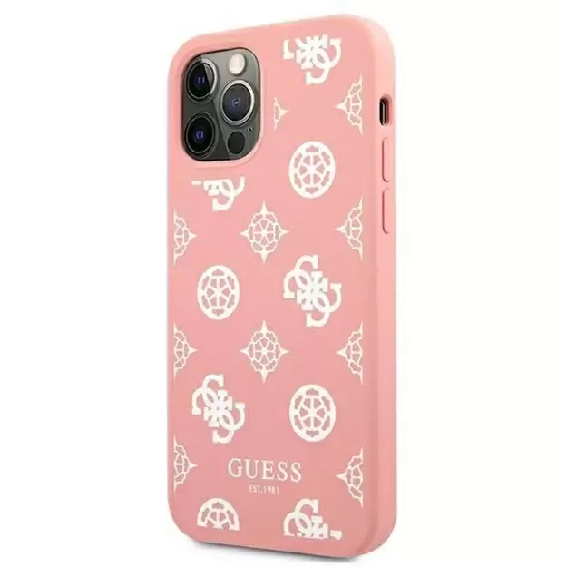 Guess GUHCP12LLSPEWPI iPhone 12 Pro Max 6.7&quot  pink/pink hard case Peony Collection 1