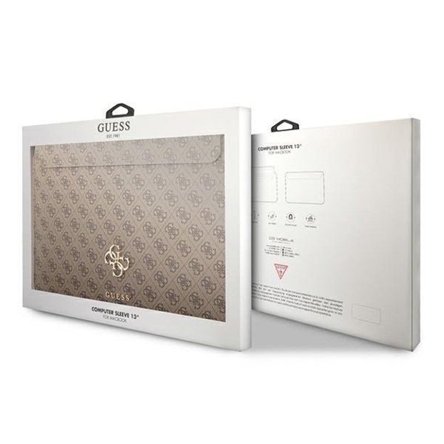 Guess 4G Big Logo case for a 13&quot  laptop - brown 8