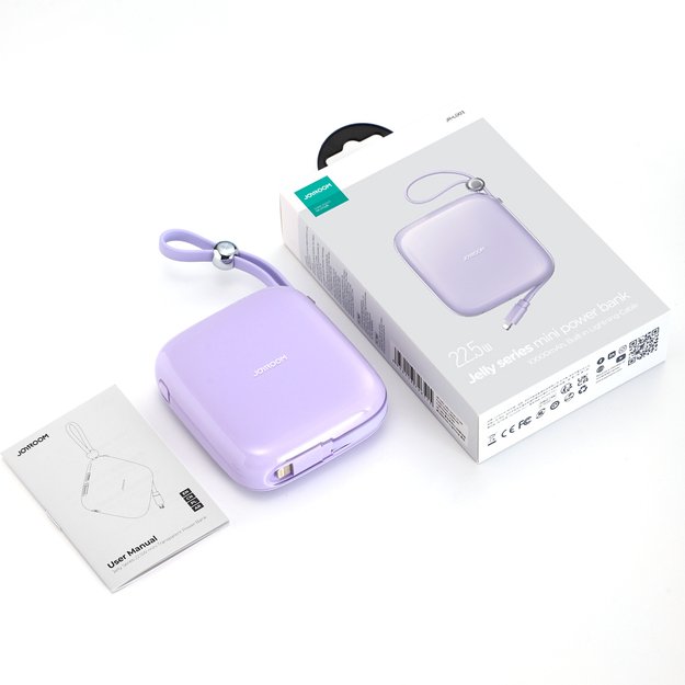 Joyroom powerbank 10000mAh Jelly Series 22.5W with built-in Lightning cable purple (JR-L003) 5